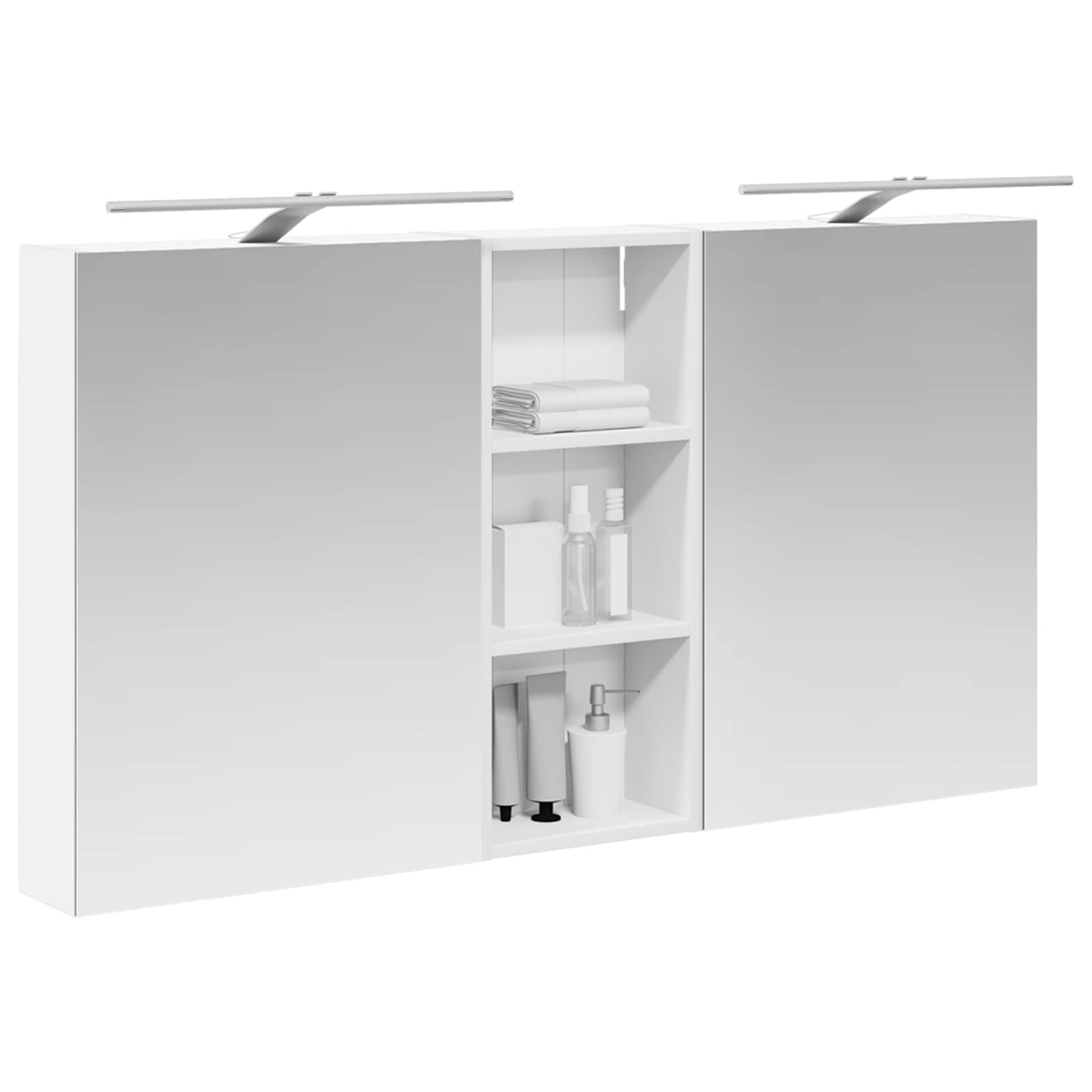 Set di Armadi da Bagno con lo scaffale 3 pcs 130 x 14,5 x 70 cm | homemem39