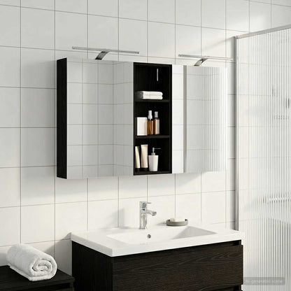 Set di Armadi da Bagno con lo scaffale 3 pcs 130 x 14,5 x 70 cm | homemem39