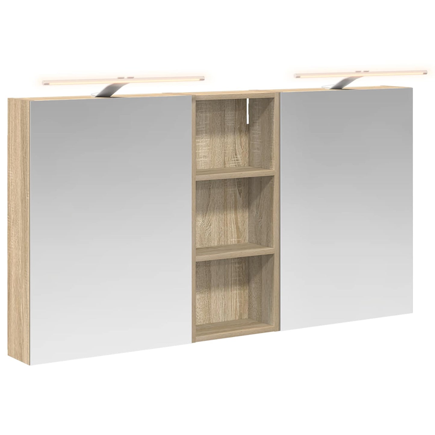 Set di Armadi da Bagno con lo scaffale 3 pcs 130 x 14,5 x 70 cm
