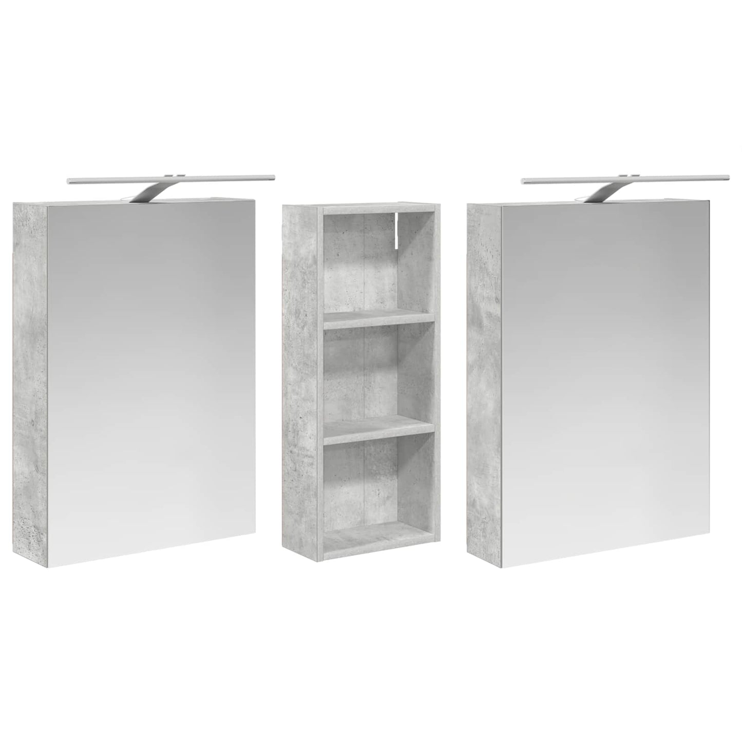 Set di Armadi da Bagno con lo scaffale 3 pcs 130 x 14,5 x 70 cm | homemem39