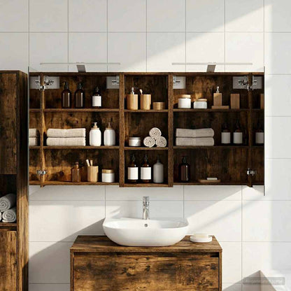 Set di Armadi da Bagno con lo scaffale 3 pcs 130 x 14,5 x 70 cm