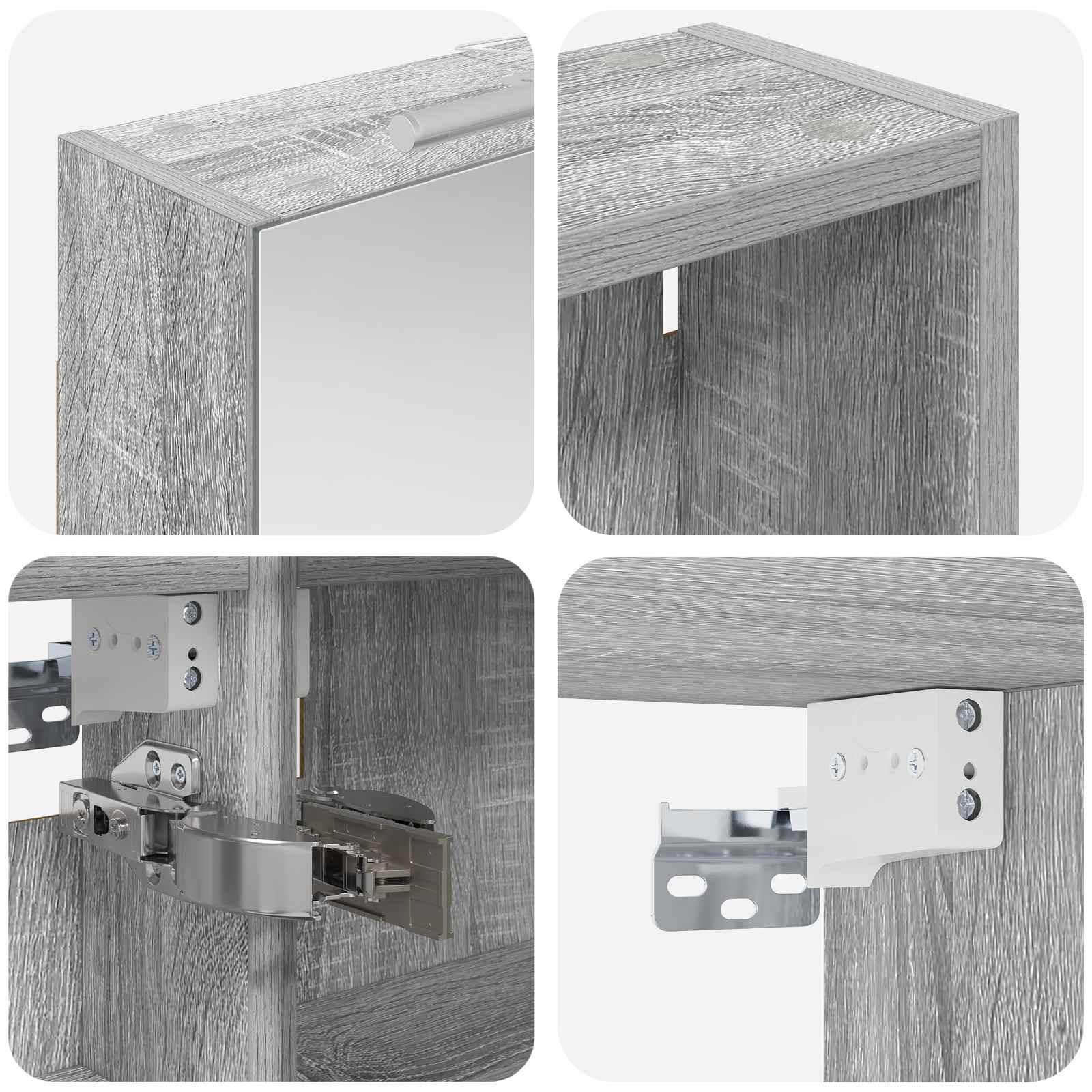 Set di Armadi da Bagno con lo scaffale 3 pcs 130 x 14,5 x 70 cm | homemem39