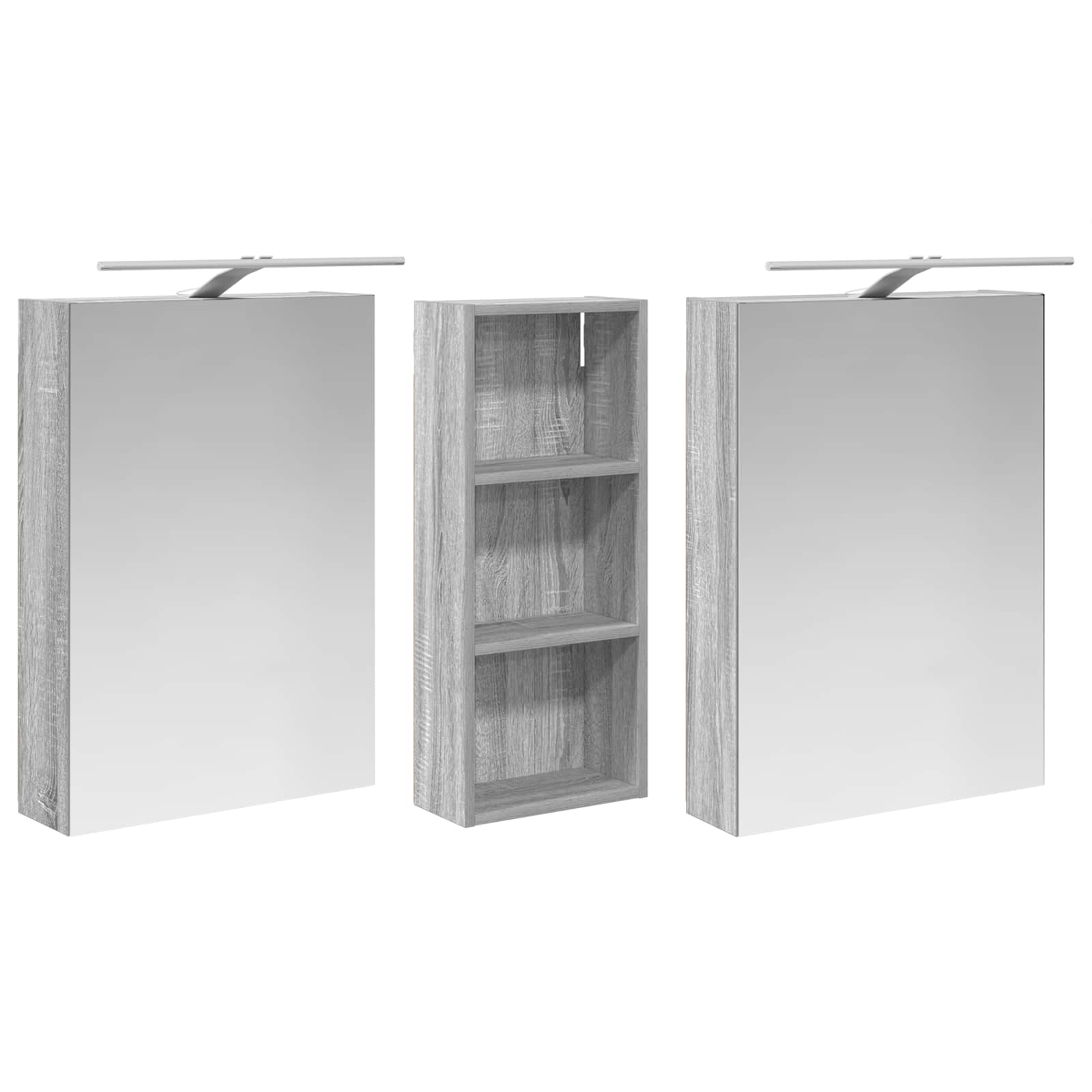 Set di Armadi da Bagno con lo scaffale 3 pcs 130 x 14,5 x 70 cm | homemem39