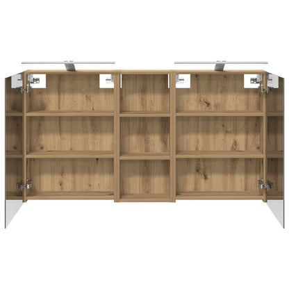 Set di Armadi da Bagno con lo scaffale 3 pcs 130 x 14,5 x 70 cm | homemem39