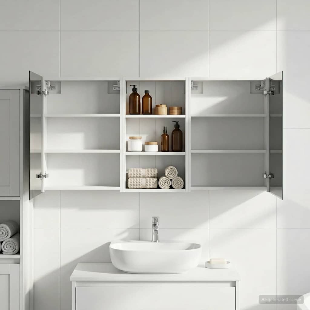 Set di Armadi da Bagno con lo scaffale 3 pcs 140 x 14,5 x 70 cm | homemem39
