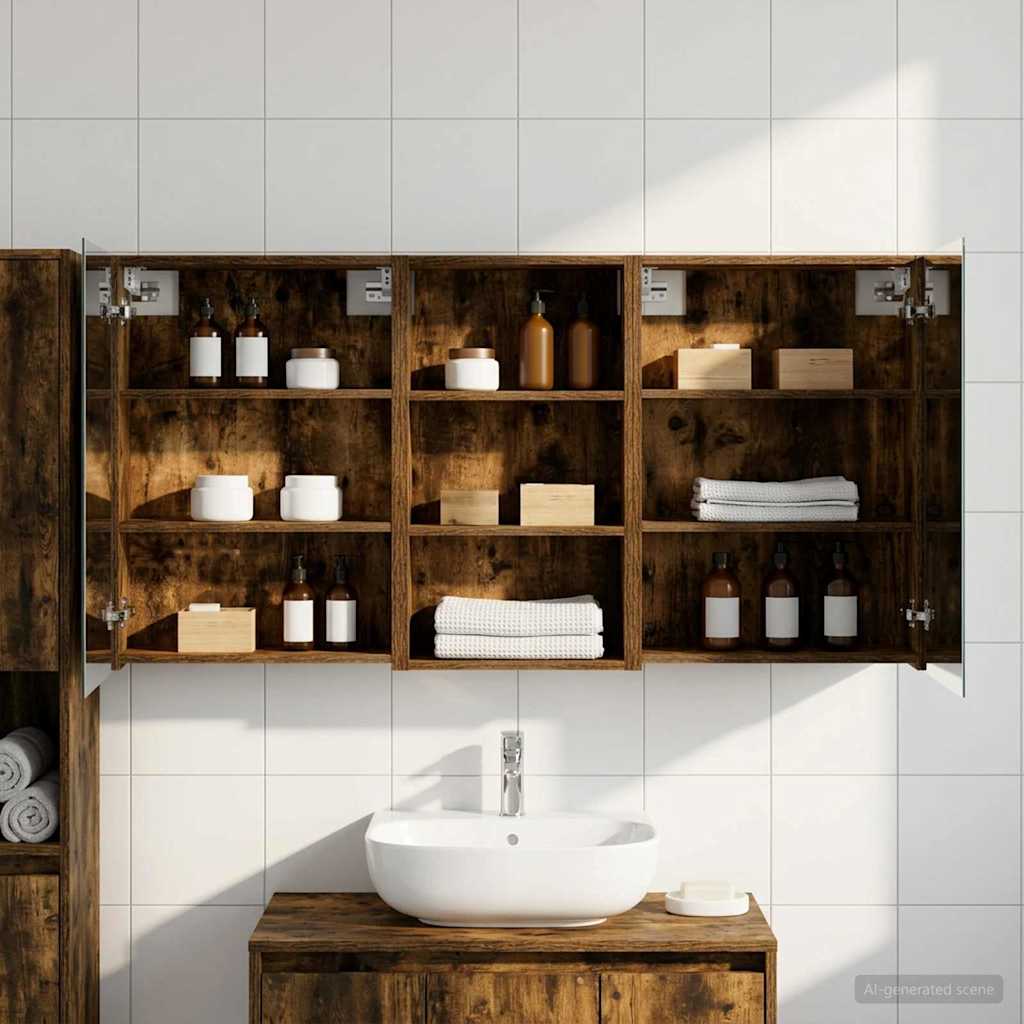 Set di Armadi da Bagno con lo scaffale 3 pcs 140 x 14,5 x 70 cm | homemem39