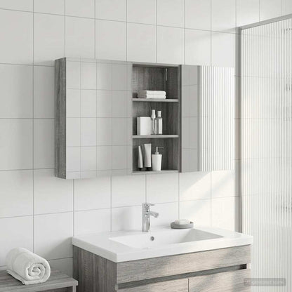 Set di Armadi da Bagno con lo scaffale 3 pcs 140 x 14,5 x 70 cm | homemem39