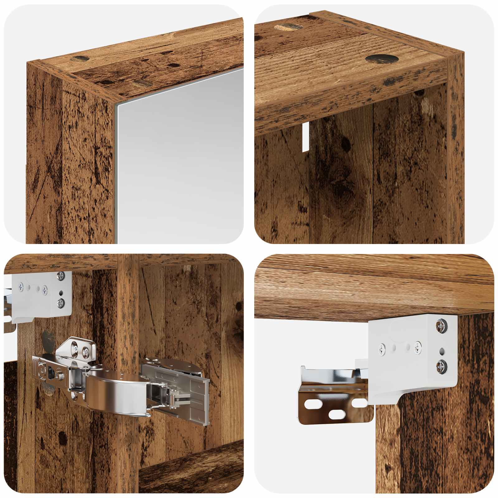 Set di Armadi da Bagno con lo scaffale 3 pcs 140 x 14,5 x 70 cm | homemem39