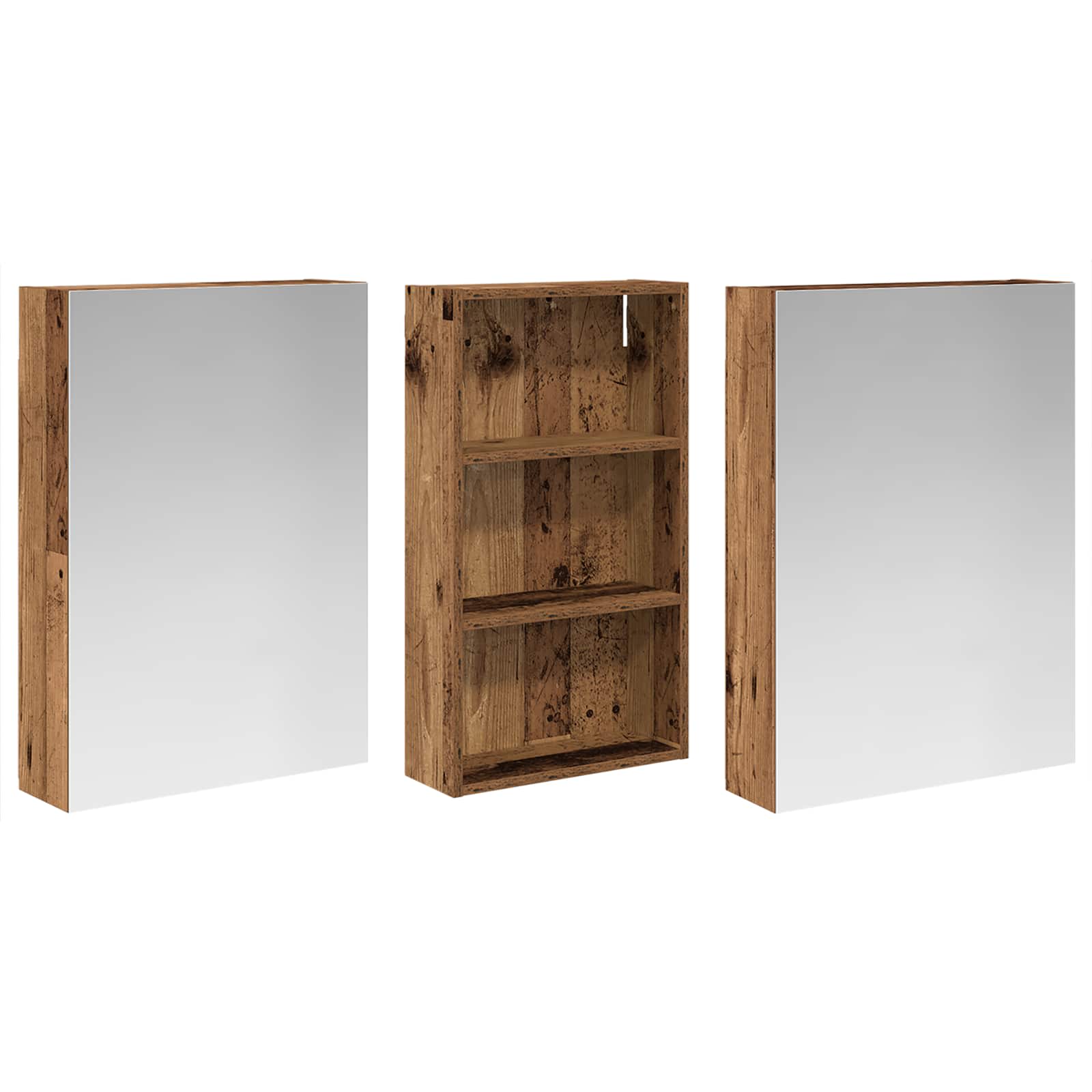 Set di Armadi da Bagno con lo scaffale 3 pcs 140 x 14,5 x 70 cm | homemem39