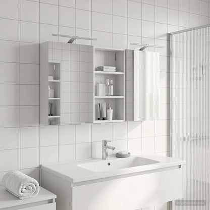 Set di Armadi da Bagno con lo scaffale 3 pcs 140 x 14,5 x 70 cm | homemem39