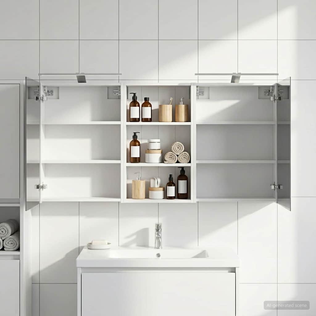 Set di Armadi da Bagno con lo scaffale 3 pcs 140 x 14,5 x 70 cm | homemem39
