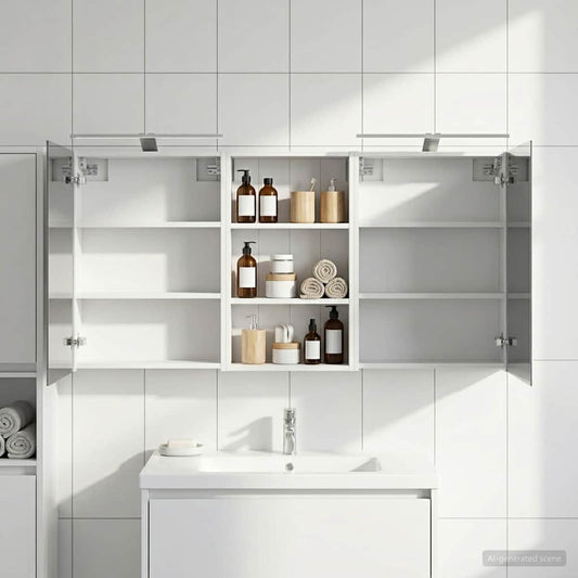 Set di Armadi da Bagno con lo scaffale 3 pcs 140 x 14,5 x 70 cm | homemem39