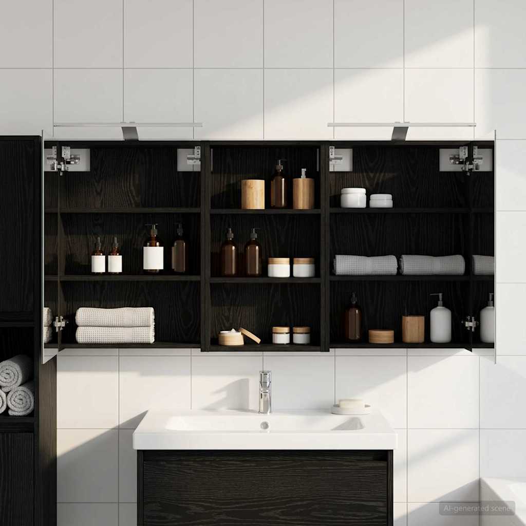 Set di Armadi da Bagno con lo scaffale 3 pcs 140 x 14,5 x 70 cm | homemem39