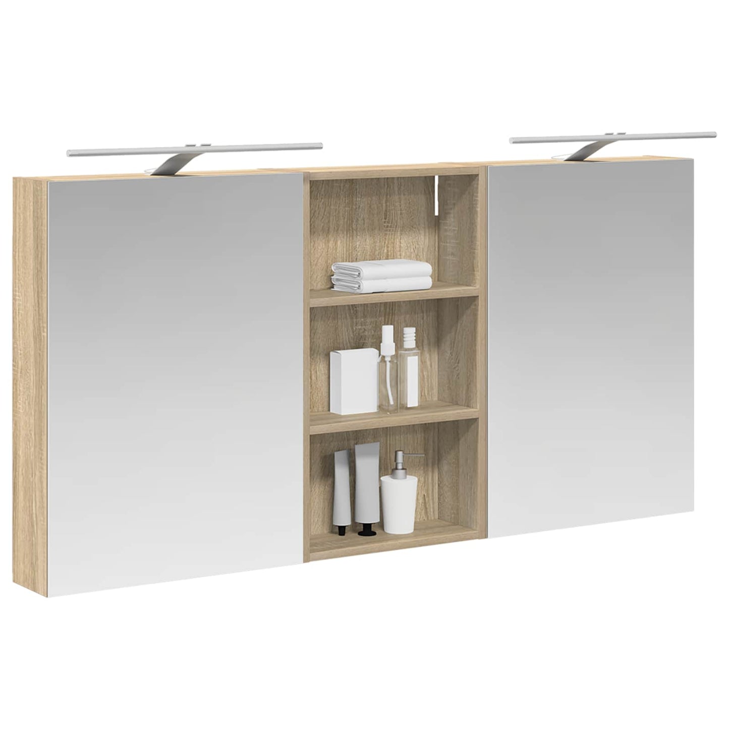 Set di Armadi da Bagno con lo scaffale 3 pcs 140 x 14,5 x 70 cm | homemem39