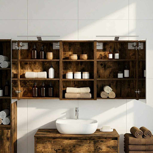 Set di Armadi da Bagno con lo scaffale 3 pcs 140 x 14,5 x 70 cm | homemem39