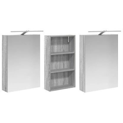 Set di Armadi da Bagno 3 pcs 140 x 14,5 x 70 cm | homemem39