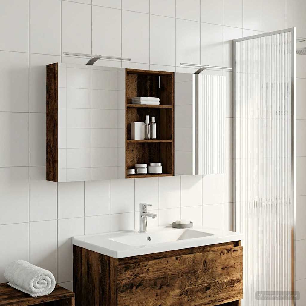 Set di Armadi da Bagno con lo scaffale 3 pcs 140 x 14,5 x 70 cm | homemem39