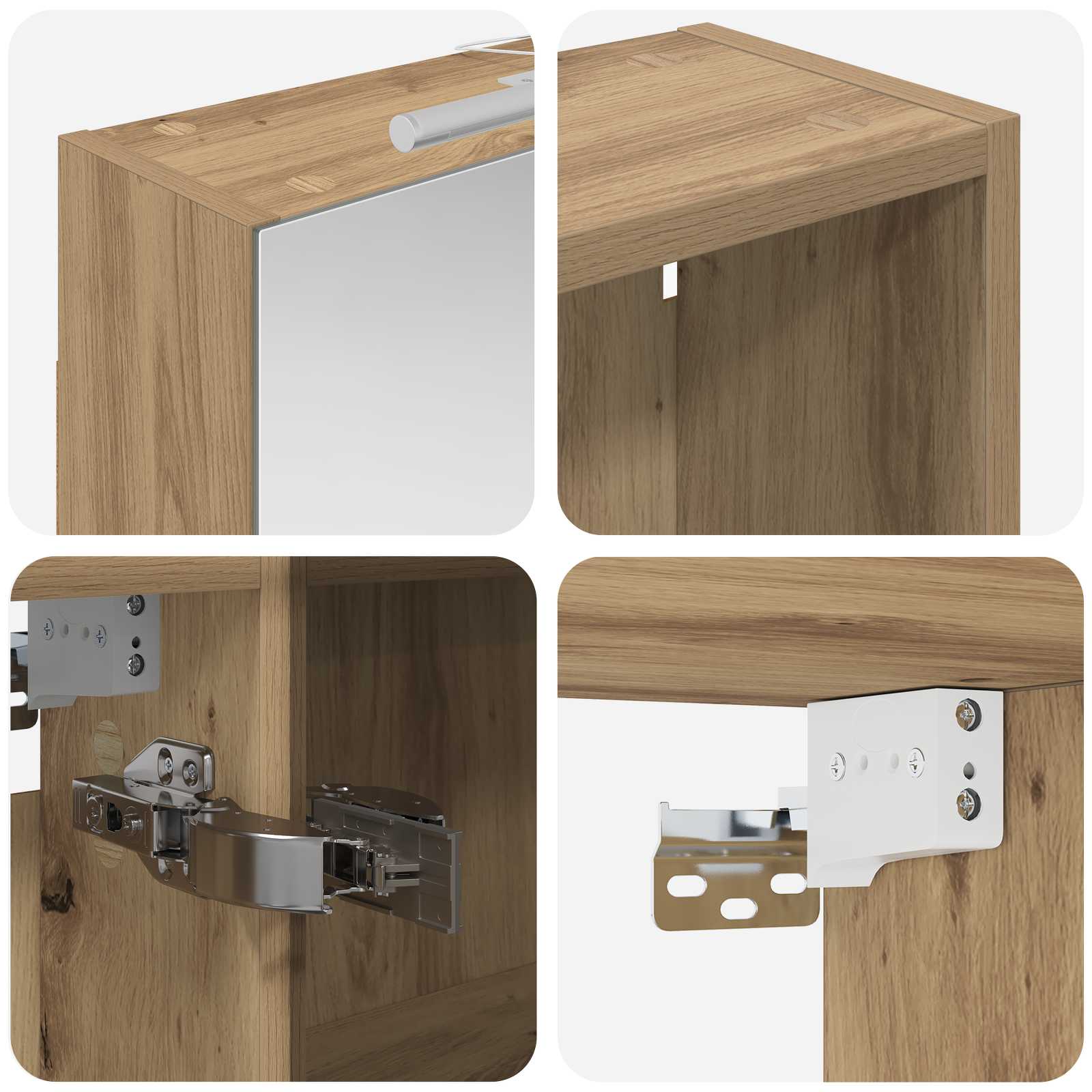 Set di Armadi da Bagno con lo scaffale 3 pcs 140 x 14,5 x 70 cm | homemem39