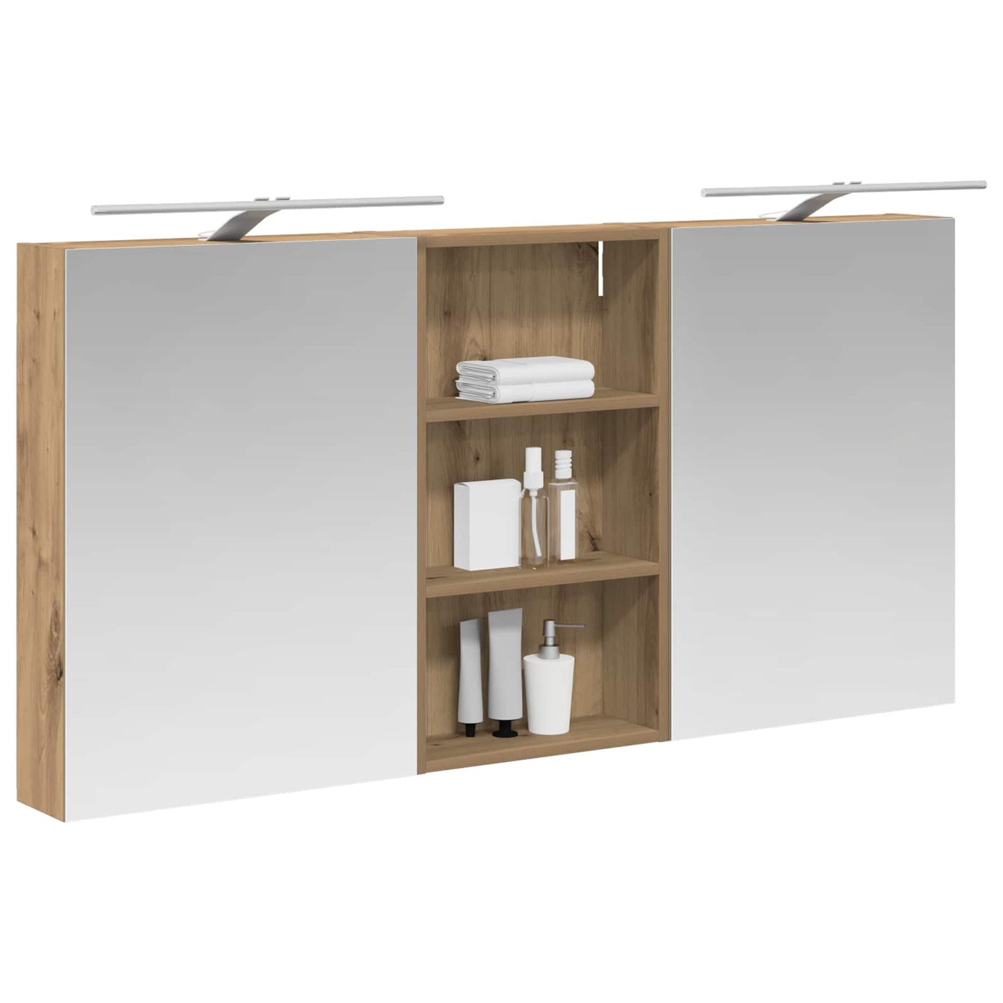 Set di Armadi da Bagno con lo scaffale 3 pcs 140 x 14,5 x 70 cm | homemem39