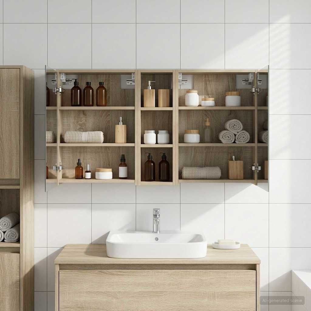 Set di Armadi da Bagno 3 pcs 106 x 16 x 62,5 cm | homemem39