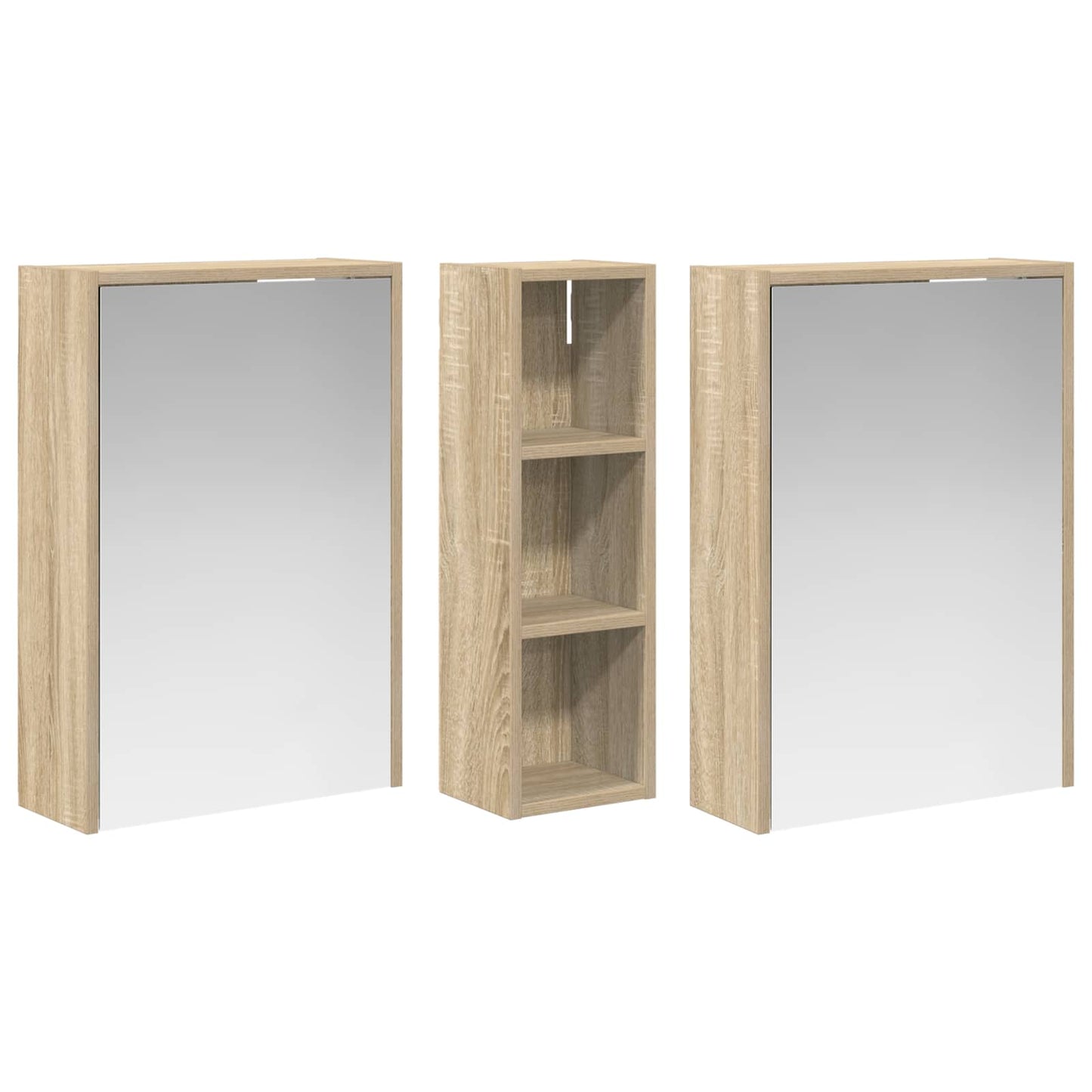 Set di Armadi da Bagno 3 pcs 106 x 16 x 62,5 cm | homemem39