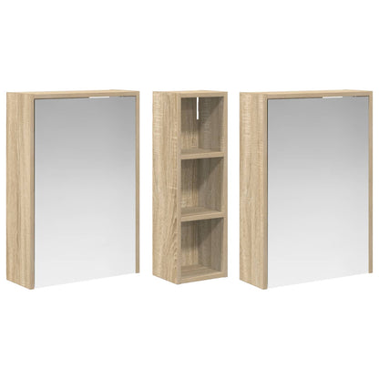Set di Armadi da Bagno 3 pcs 106 x 16 x 62,5 cm | homemem39