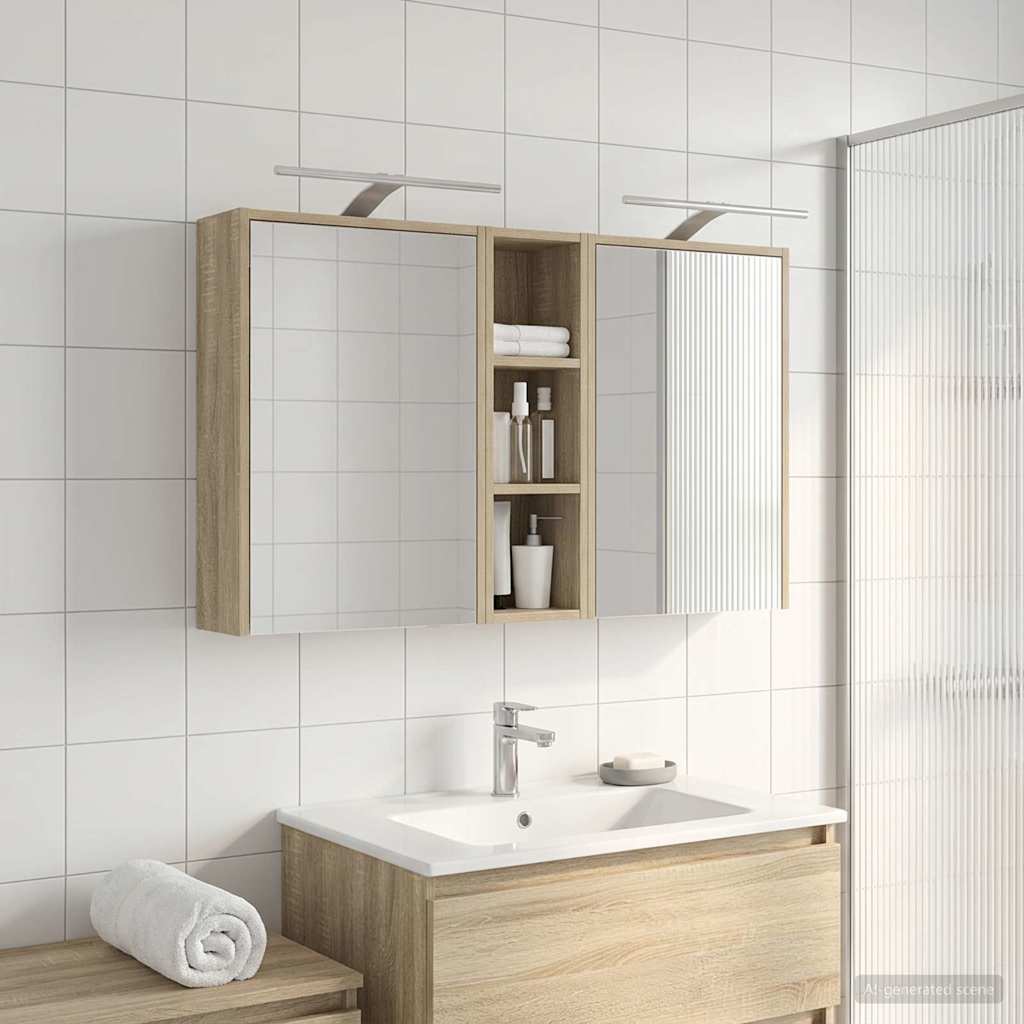 Set di Armadi da Bagno 3 pcs 106 x 16 x 62,5 cm | homemem39