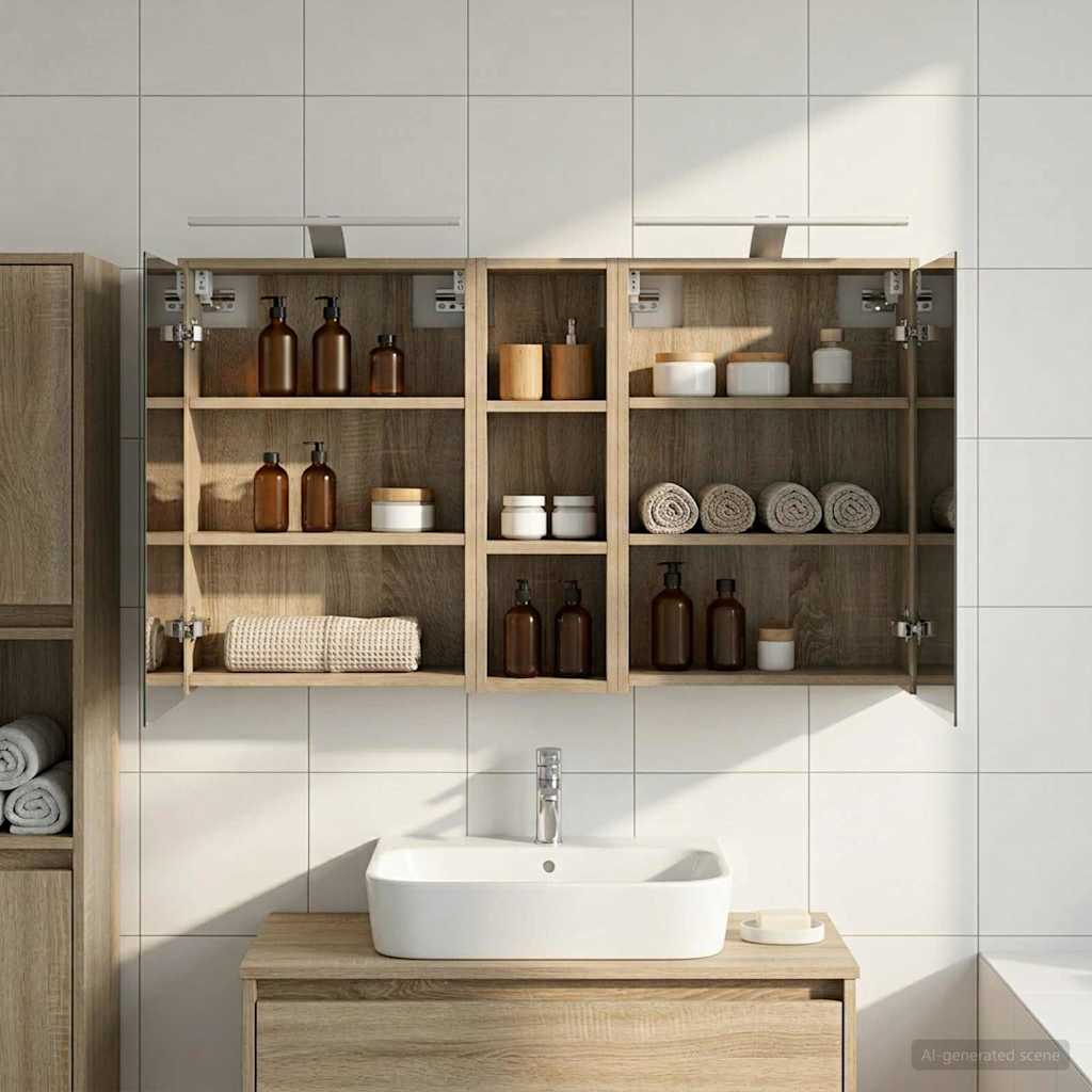Set di Armadi da Bagno 3 pcs 106 x 16 x 62,5 cm | homemem39