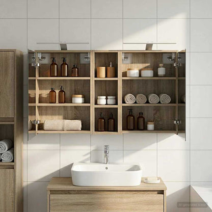 Set di Armadi da Bagno 3 pcs 106 x 16 x 62,5 cm | homemem39