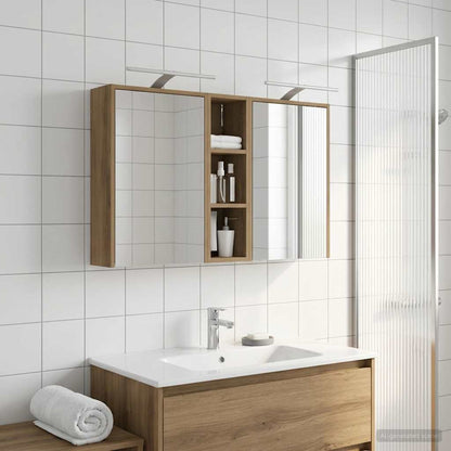 Set di Armadi da Bagno 3 pcs 106 x 16 x 62,5 cm | homemem39