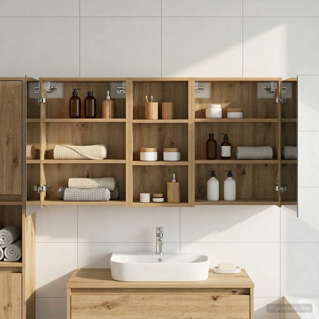Set di Armadi da Bagno 3 pcs 116 x 16 x 62,5 cm | homemem39