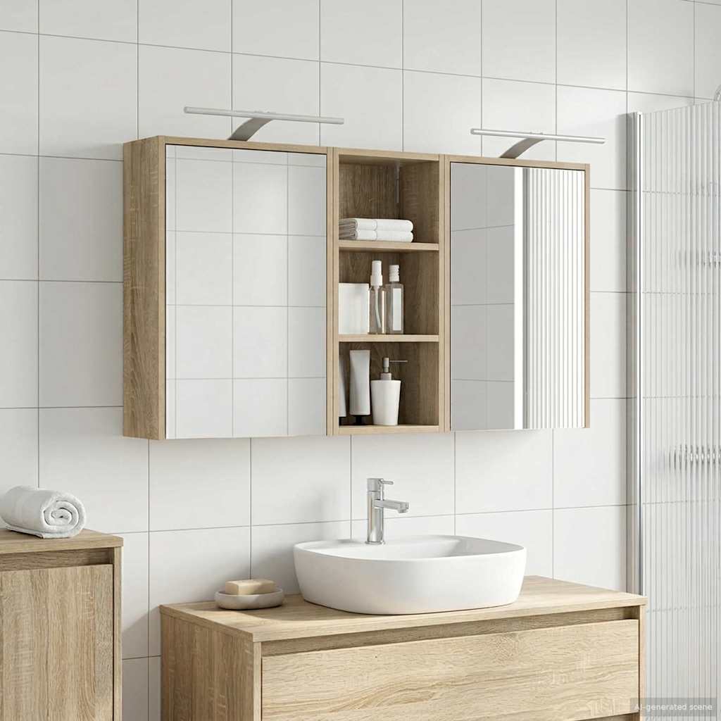 Set di Armadi da Bagno 3 pcs 116 x 16 x 62,5 cm | homemem39