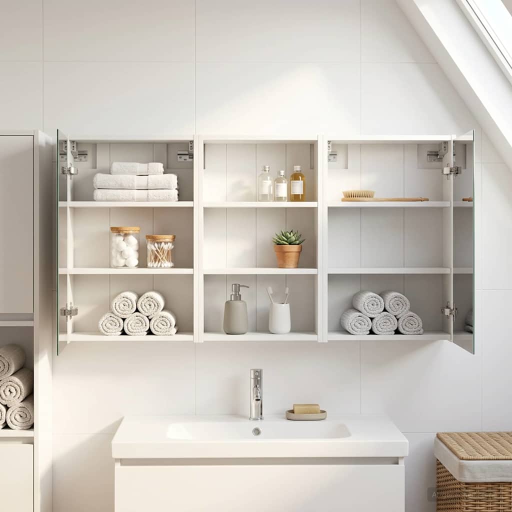 Set di Armadi da Bagno con lo scaffale 3 pcs 126 x 16 x 62.5 cm | homemem39