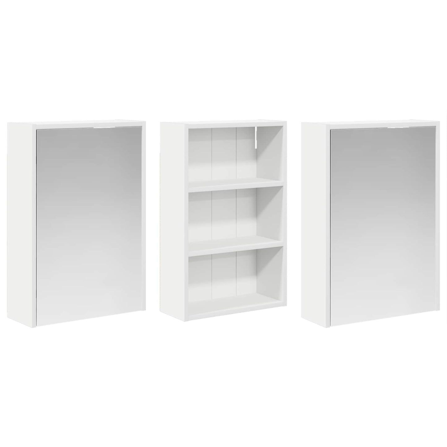 Set di Armadi da Bagno con lo scaffale 3 pcs 126 x 16 x 62.5 cm | homemem39