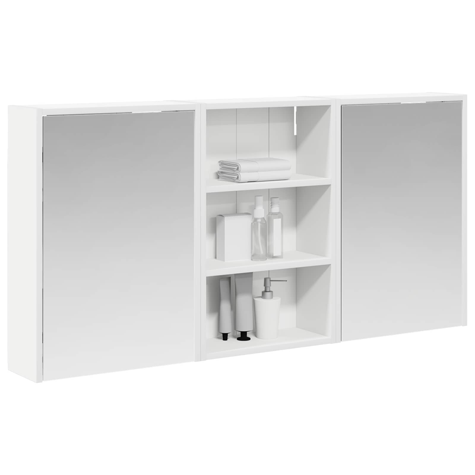 Set di Armadi da Bagno con lo scaffale 3 pcs 126 x 16 x 62.5 cm | homemem39