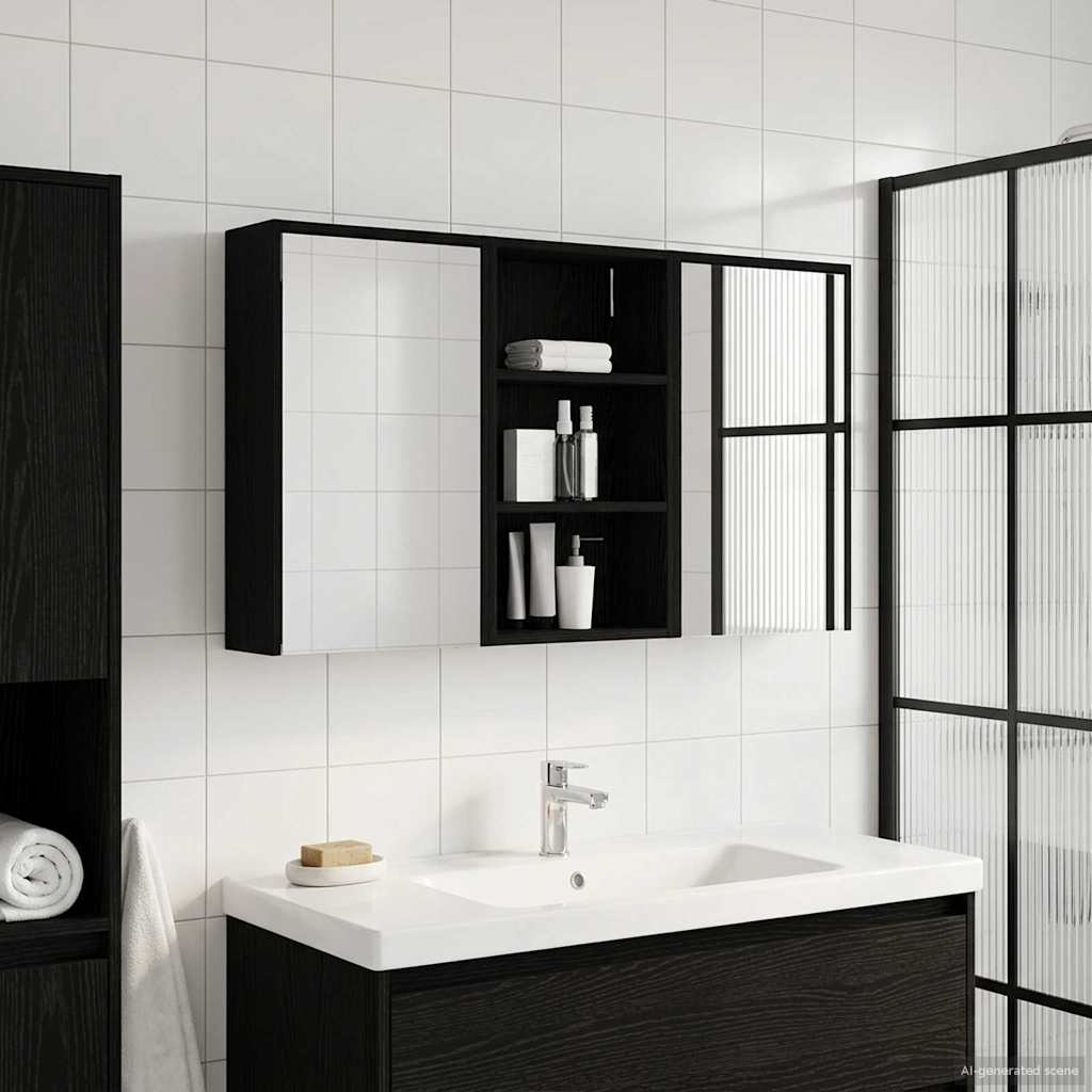 Set di Armadi da Bagno con lo scaffale 3 pcs 126 x 16 x 62.5 cm | homemem39