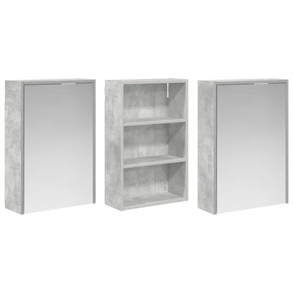 Set di Armadi da Bagno con lo scaffale 3 pcs 126 x 16 x 62.5 cm | homemem39