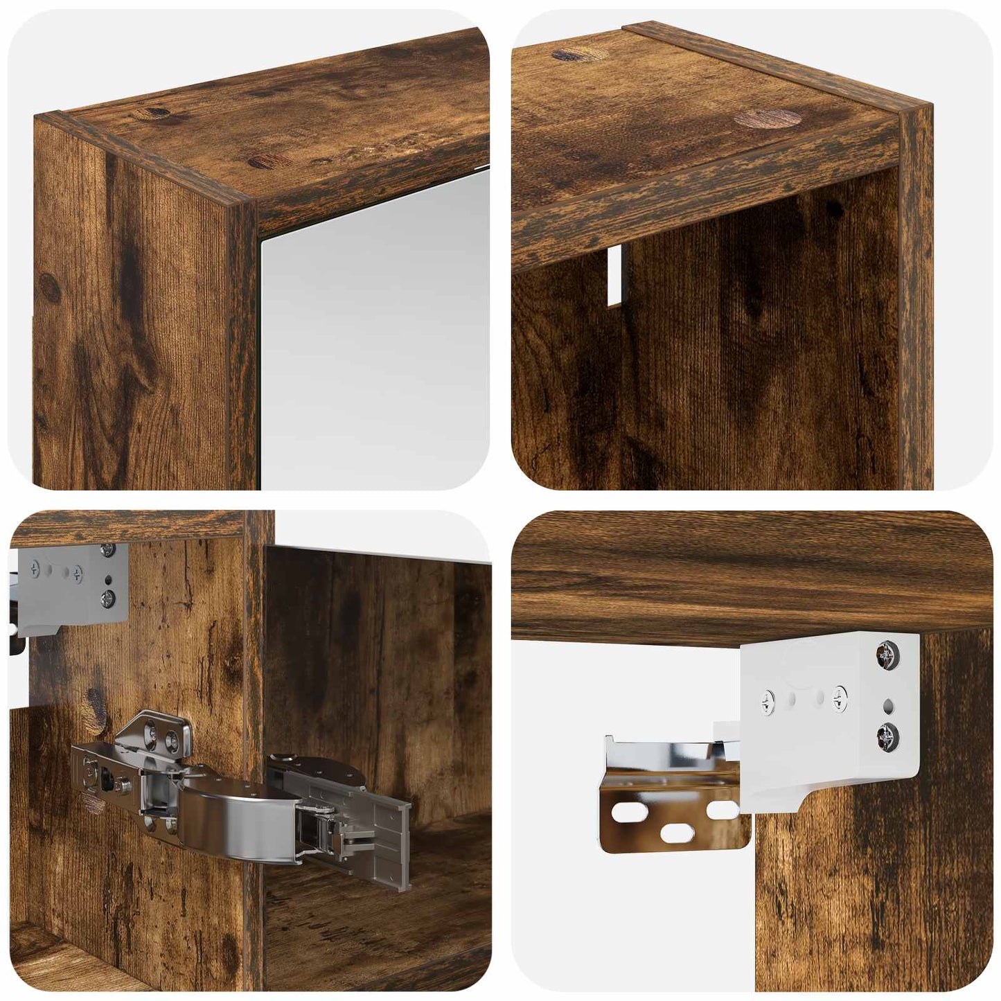 Set di Armadi da Bagno con lo scaffale 3 pcs 126 x 16 x 62.5 cm | homemem39
