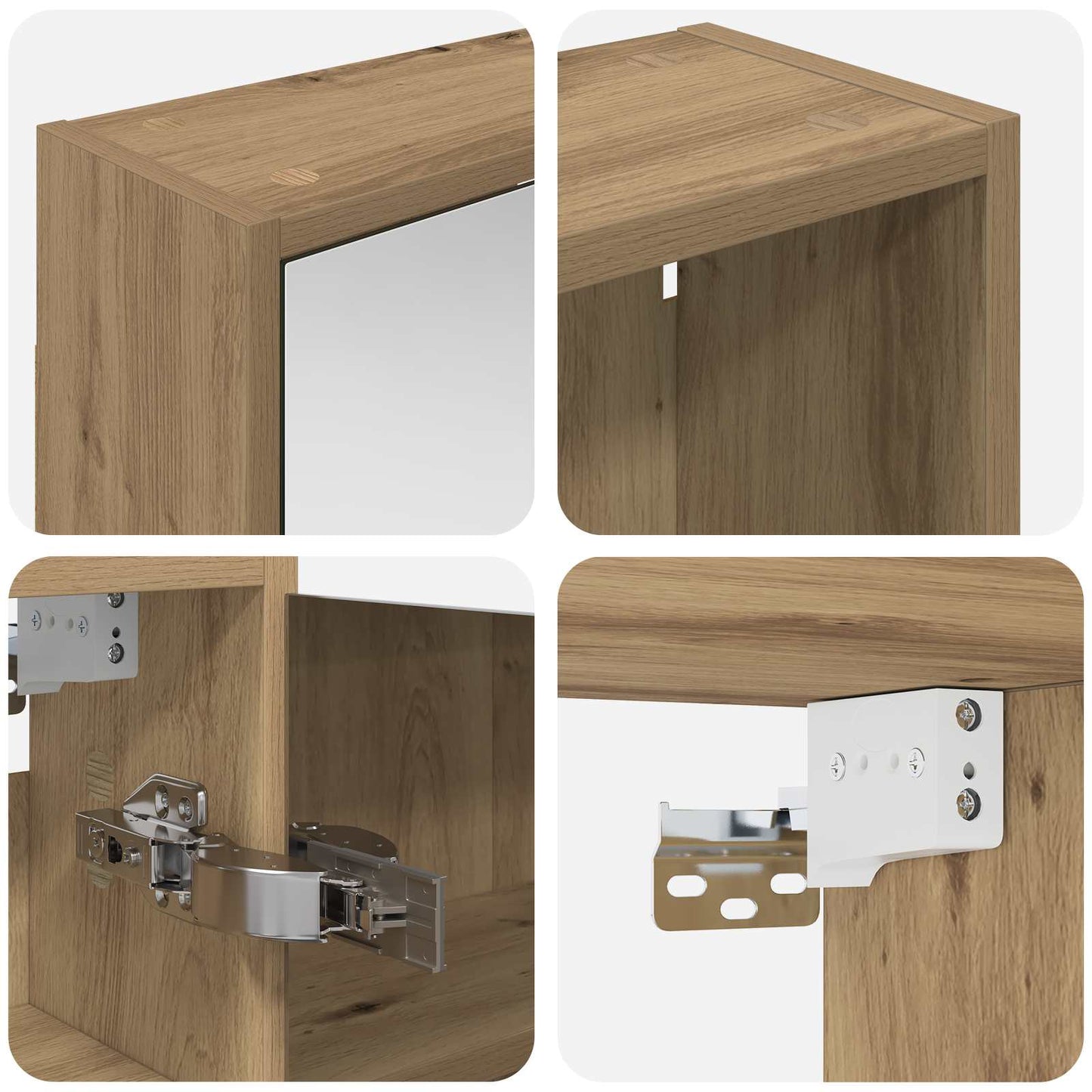 Set di Armadi da Bagno con lo scaffale 3 pcs 126 x 16 x 62.5 cm | homemem39