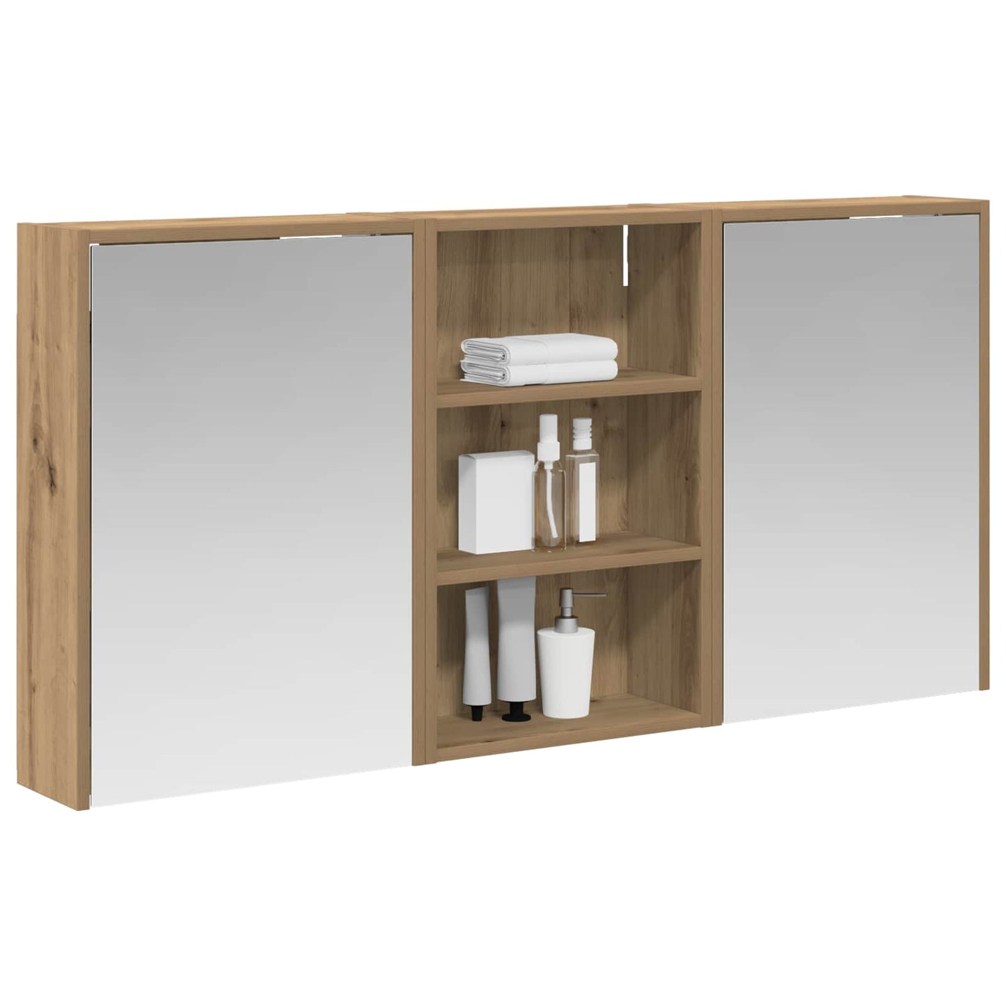 Set di Armadi da Bagno con lo scaffale 3 pcs 126 x 16 x 62.5 cm | homemem39
