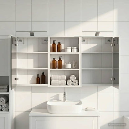 Set di Armadi da Bagno con lo scaffale 3 pcs 126 x 16 x 62.5 cm | homemem39