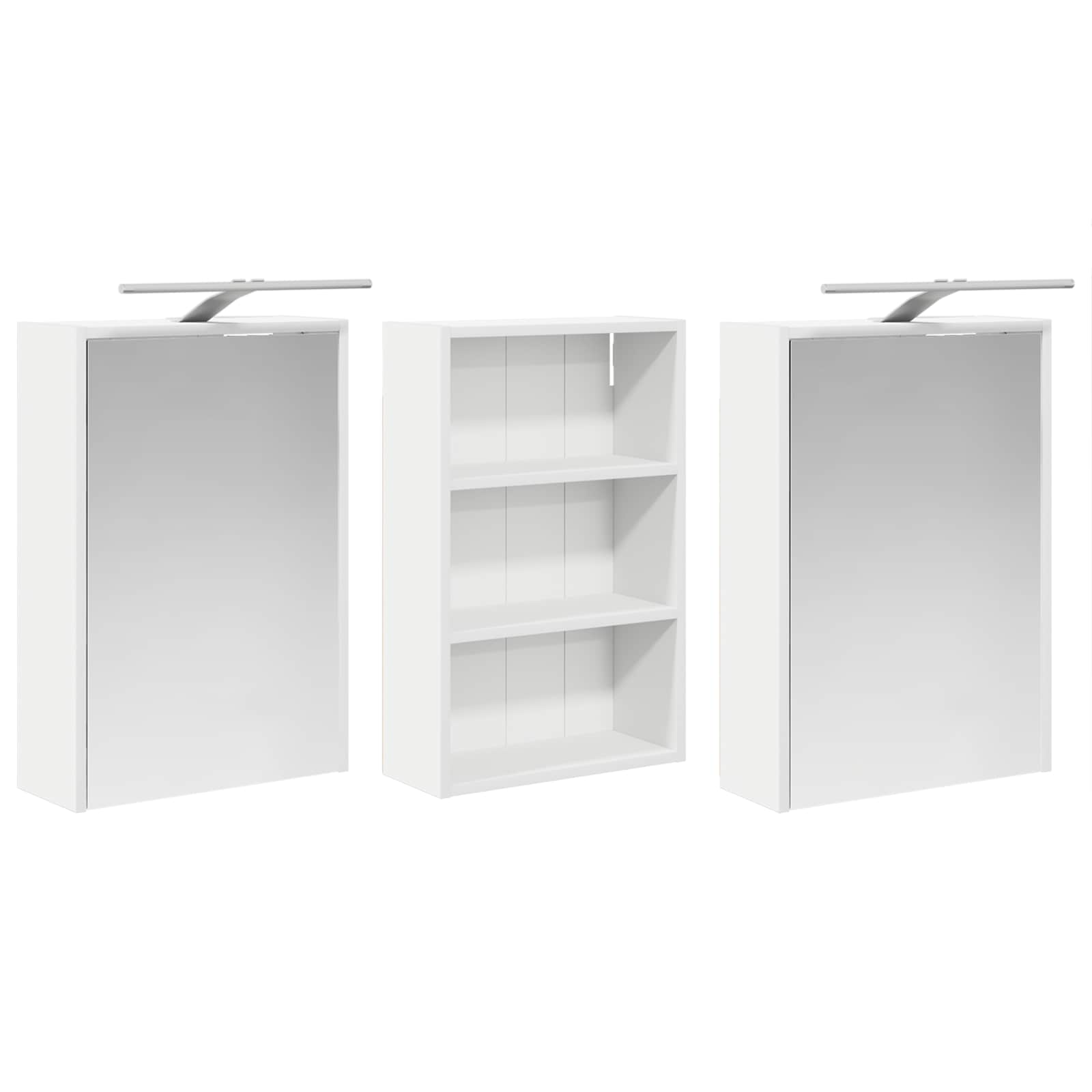 Set di Armadi da Bagno con lo scaffale 3 pcs 126 x 16 x 62.5 cm | homemem39