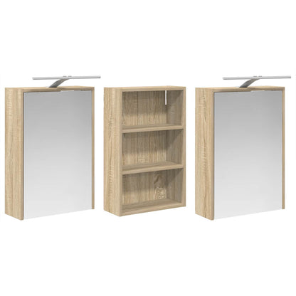 Set di Armadi da Bagno con lo scaffale 3 pcs 126 x 16 x 62.5 cm | homemem39