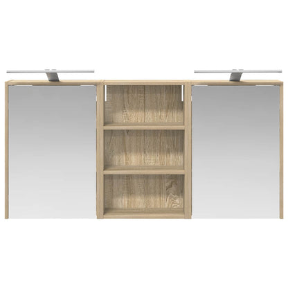 Set di Armadi da Bagno con lo scaffale 3 pcs 126 x 16 x 62.5 cm | homemem39