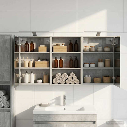 Set di Armadi da Bagno con lo scaffale 3 pcs 126 x 16 x 62.5 cm | homemem39
