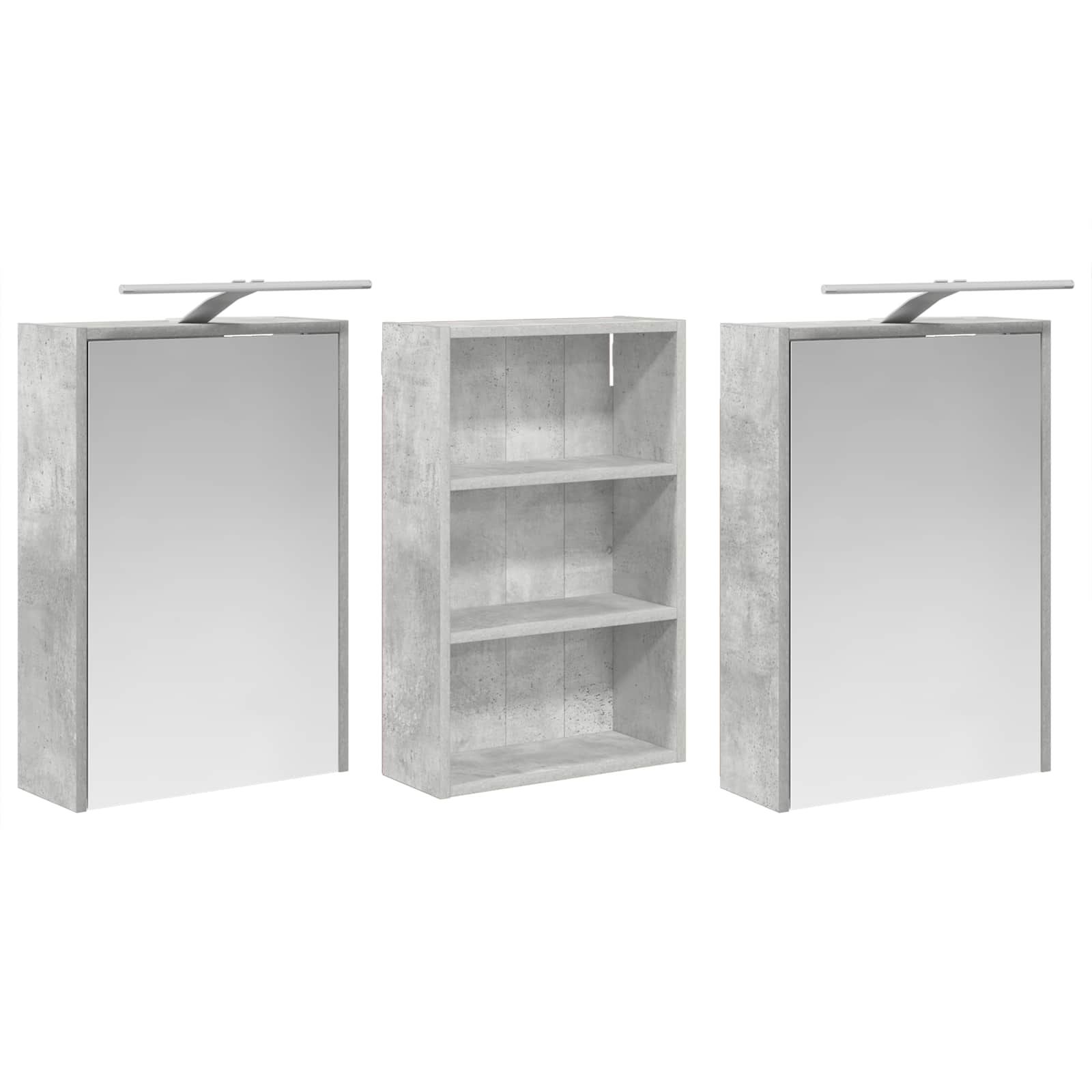 Set di Armadi da Bagno con lo scaffale 3 pcs 126 x 16 x 62.5 cm | homemem39