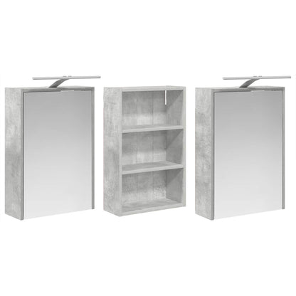 Set di Armadi da Bagno con lo scaffale 3 pcs 126 x 16 x 62.5 cm | homemem39