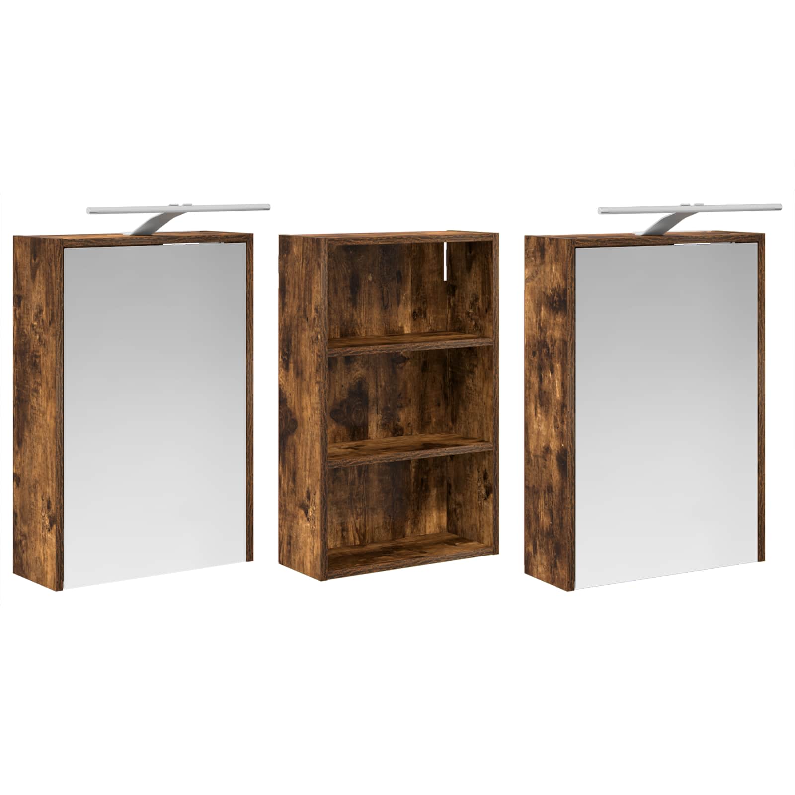 Set di Armadi da Bagno con lo scaffale 3 pcs 126 x 16 x 62.5 cm | homemem39