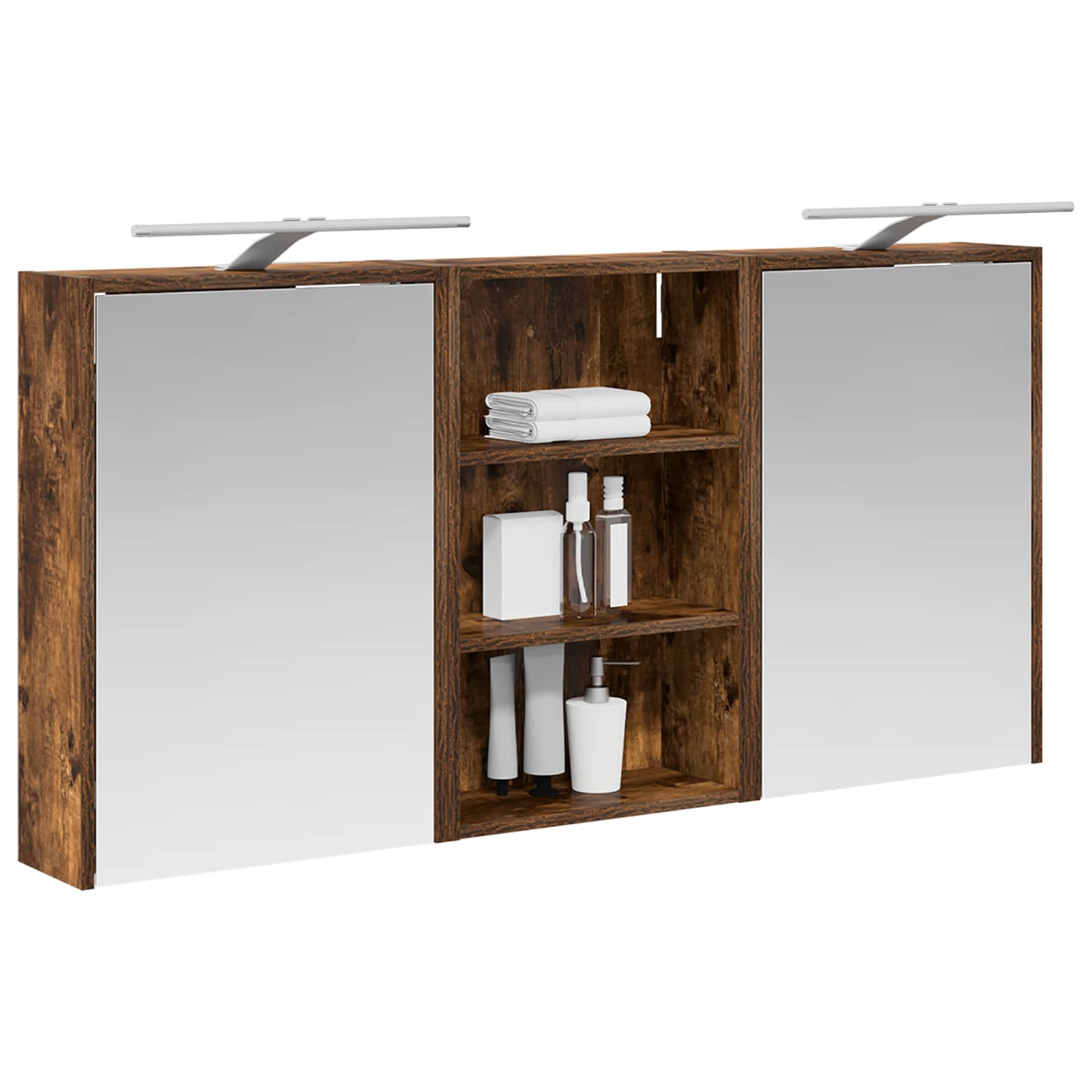 Set di Armadi da Bagno con lo scaffale 3 pcs 126 x 16 x 62.5 cm | homemem39