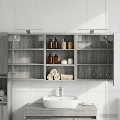 Set di Armadi da Bagno con lo scaffale 3 pcs 126 x 16 x 62.5 cm | homemem39